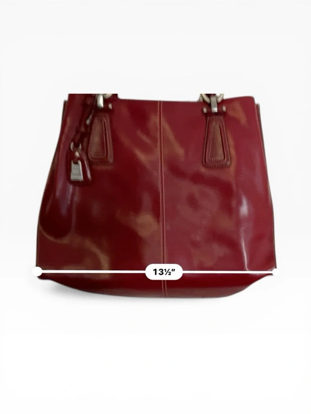 Liz Claiborne Deep Red Faux Leather Satchel NWOT